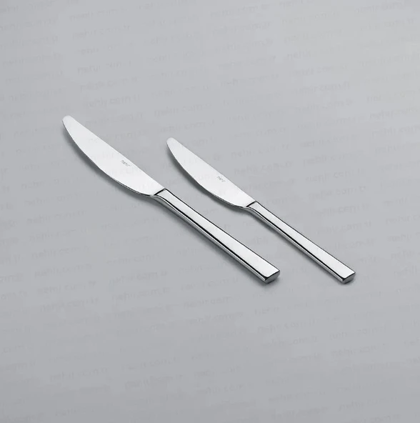 Nehir Deniz Sade 12 Kişilik 72 Parça Kutulu Çatal Kaşık Bıçak Takımı - 7