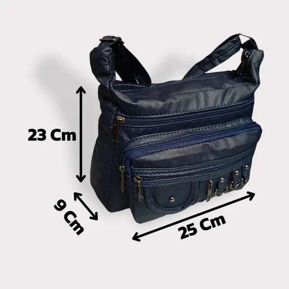 Bayan Çapraz Omuz Çantası Lacivert Gvn-0097 - 6