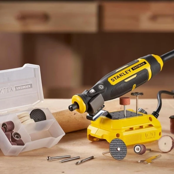 Stanley Akülü Mini Taşlama ve Gravür El Motoru (Akü Hariç) SFMCE030B-XJ - 4