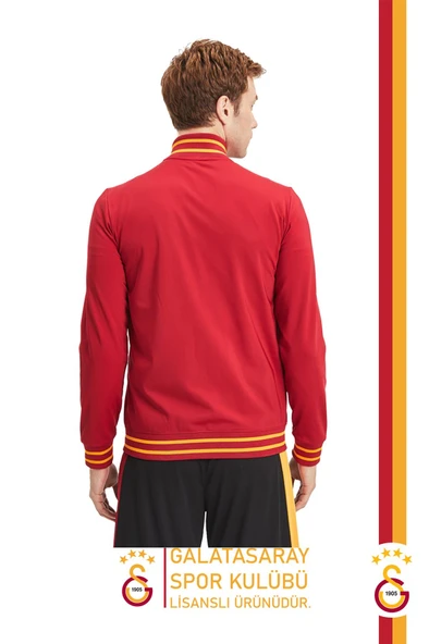 Galatasaray Orijinal Lisanslı Dik Yaka Fermuarlı Erkek Sweat Gs Aslan Baskılı Hediyelik Ahşap Kutulu - Resim 4
