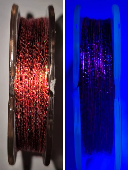 Eagenset Hazır Çapari Kombini Boru Sim Ultraviyole Uv Neon Kırmızı - Fuşya Makara - Resim 3