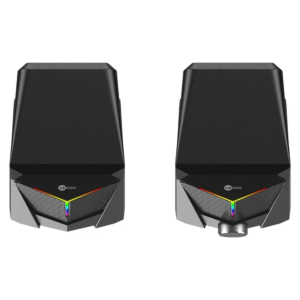 LENOVO LECOO DS104 KABLOLU USB + 3.5MM JACK 6W 80DB RGB IŞIKLI 1+1 GAMING SPEAKER HOPARLÖR - 5