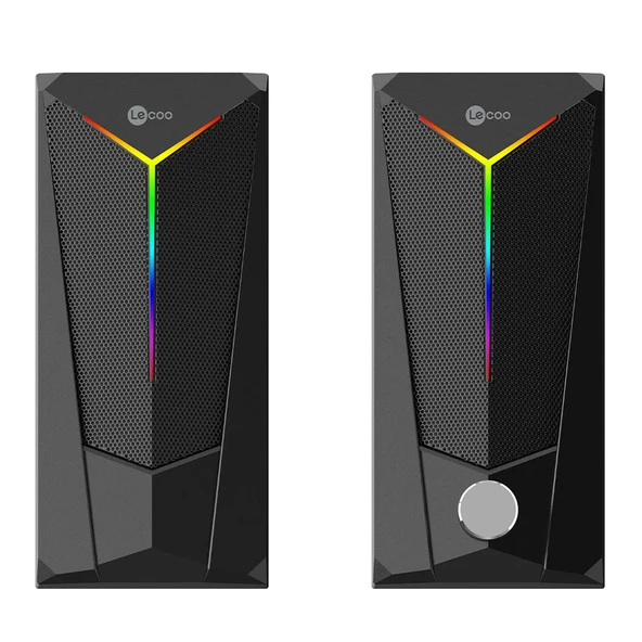 LENOVO LECOO DS104 KABLOLU USB + 3.5MM JACK 6W 80DB RGB IŞIKLI 1+1 GAMING SPEAKER HOPARLÖR - 2