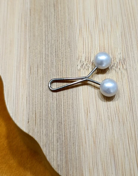 Monalisa Home Lüks Beyaz Eşarp İğnesi