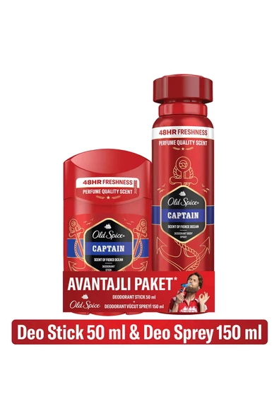Old Spice Captain Deo Stick 50ml & Sprey 150ml