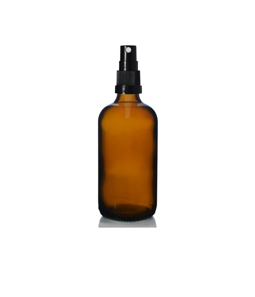 100ml kahverengi cam, siyah sprey başlıklı şişe, 12 adet, cam şişe, sprey şişesi, ecza şişesi, dropper şişe, medikal şişe