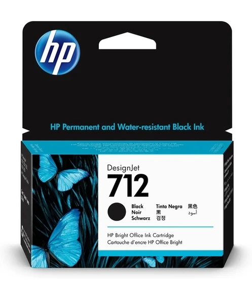 HP 3ED70A 712 38-ml Black DesignJet Ink ürün görseli 1