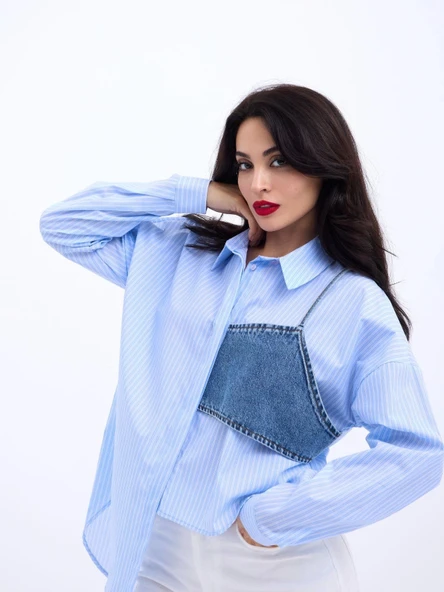 5419 GÖMLEK-SAN DİEGO ÇİZGİLİ - Resim 2