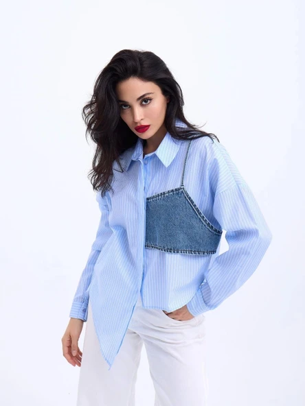 5419 GÖMLEK-SAN DİEGO ÇİZGİLİ - Resim 4