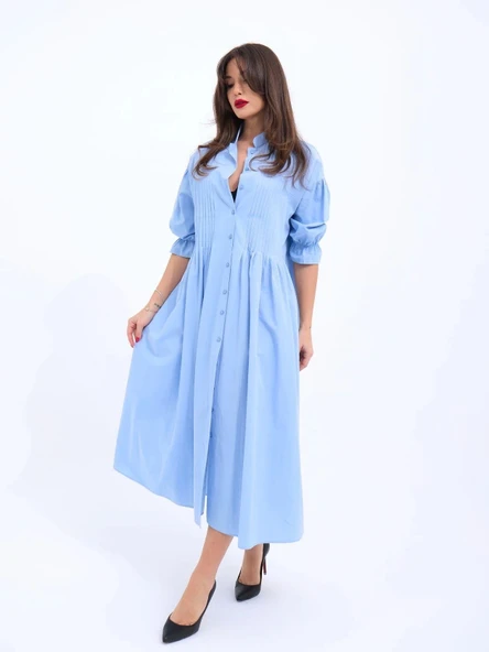 5865 ELBİSE-MAVİ - 4