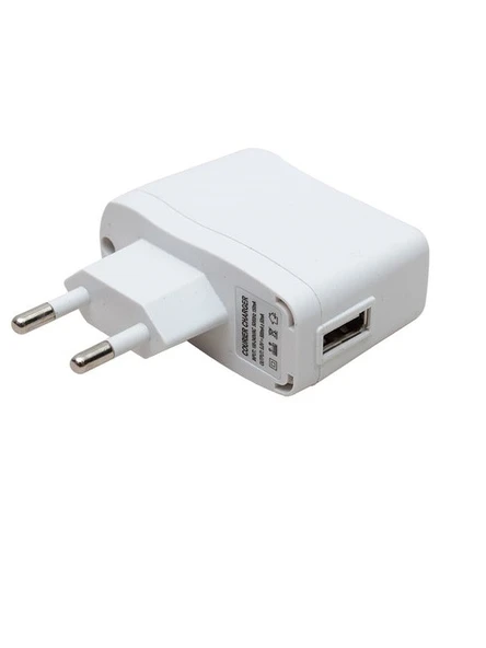 5 VOLT 0.5 AMPER BEYAZ USB BAŞLIK ADAPTÖR - 2