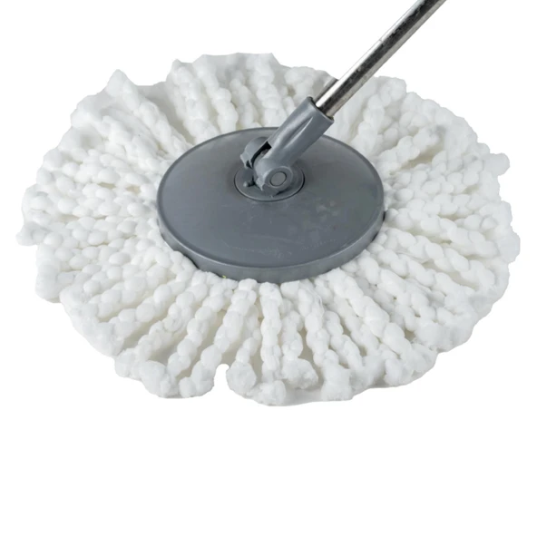 Viomax 360° Döner Başlıklı Mikrofiber Mop Seti – 110 cm Uzunluk, Tek Yedek Bezli TM-778 - 5