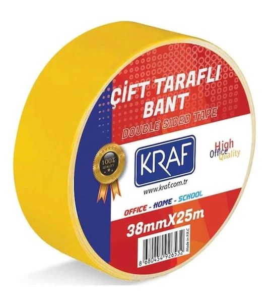 KRAF CIFT TARAFLI BANT 38MMX25M 2538G ürün görseli 1