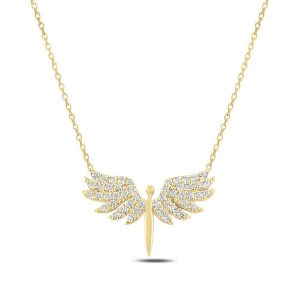 Lucky Life Gümüş Gold Mikail Meleği Bayan Kolye