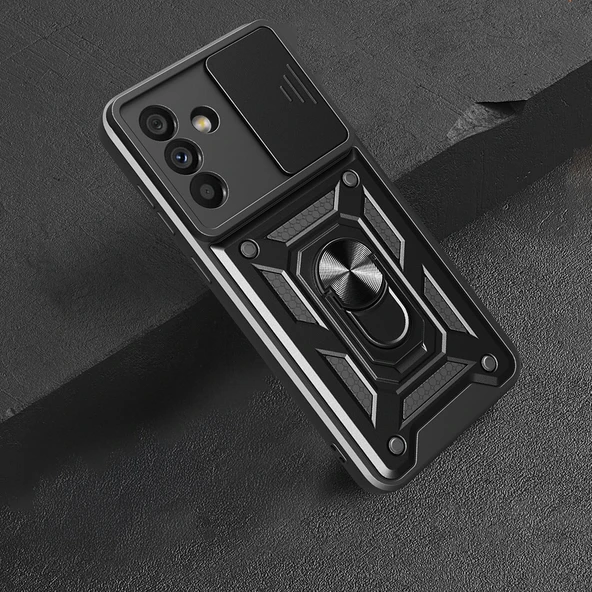 Zipax Samsung Galaxy A26 Kılıf Kamera Korumalı Standlı Tank Kpak Zr-SrVega - Resim 3