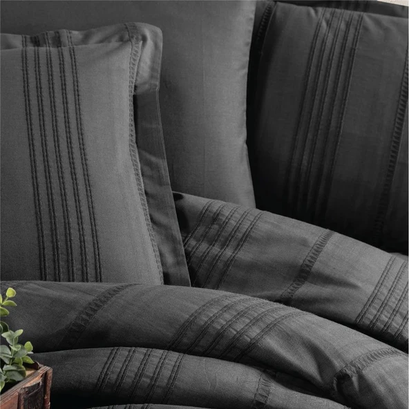 Clasy Çift Kişilik Nevresim Takımı Arakis V4 Füme - Resim 3