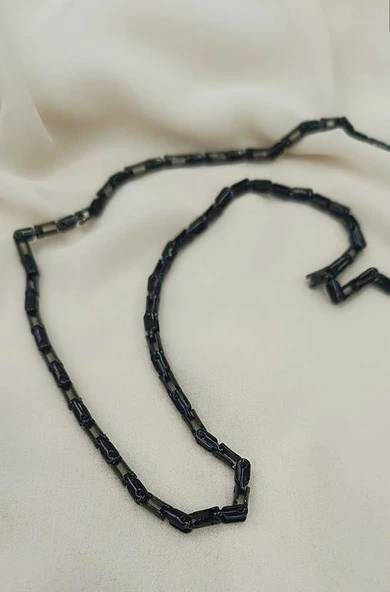 Çelik Siyah Zincir Kolye 316 L Paslanmaz Kolye Unisex Gerdanlık - 4