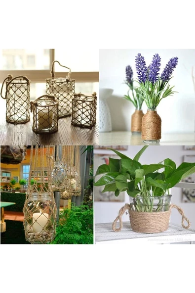 Temsan Hasır Jüt İp-Kırnap İpi-Keten İp 10 Adet TM131 - Resim 5