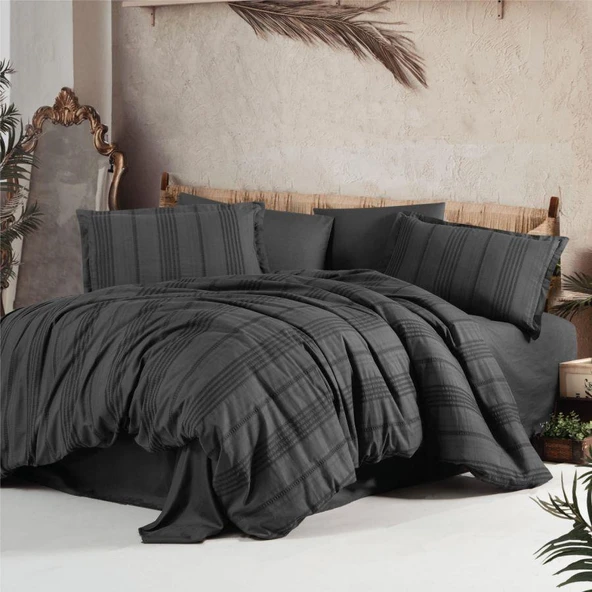 Clasy Çift Kişilik Nevresim Takımı Arakis V4 Füme ürün görseli