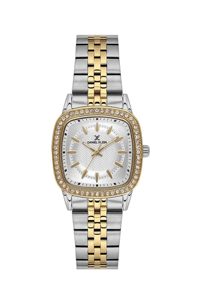 DANIEL KLEIN DK102-DK.1.13944-4 ALTIN KAPLAMA KARE TAŞLI KADIN KOL SAATİ