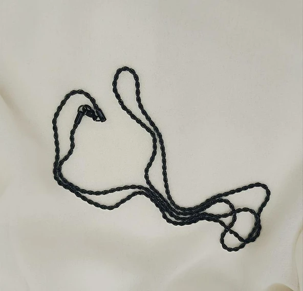 Çelik Siyah Zincir Kolye 316 L Paslanmaz Kolye Unisex Gerdanlık - 2