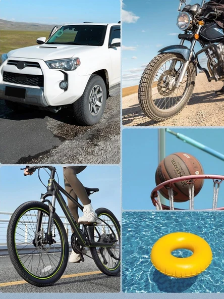 Rowermax Oto Kamyon Lastik Şişirme 12V 150PSI Çift Piston Çantalı Hava Kompresörü - 2