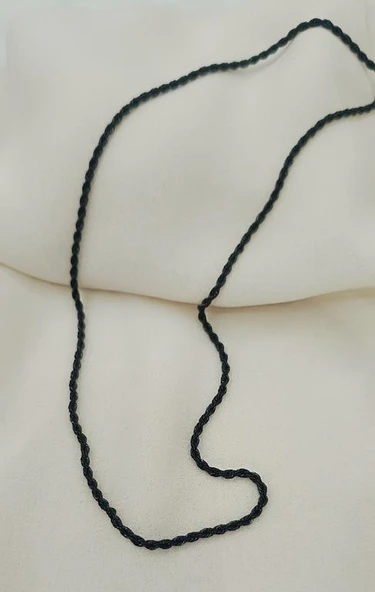 Çelik Siyah Zincir Kolye 316 L Paslanmaz Kolye Unisex Gerdanlık - 3