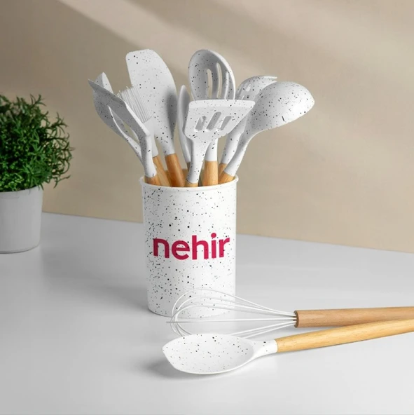 Nehir Angela Ahşap Silikon 12 Parça Servis Takımı ürün görseli 1