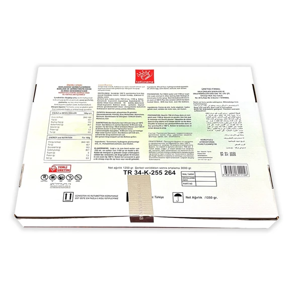 Tatlıname Kuru Baklava Cevizli 1250 gr Alüminyum Tepsili - 2