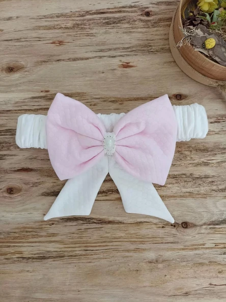 Eterelle Bal Peteği My Princess Taç Nakış İnci Fiyonklu Dantel Duvaklı Delüks Kundak Bebek Battaniyesi Pembe - 6