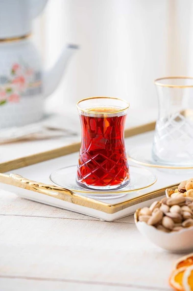 Acar Roland Gold 12 Parça Çay Seti HMS-06750