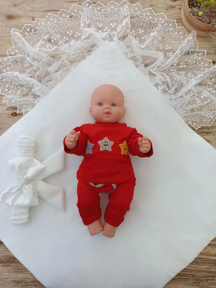 Eterelle Yenidoğan Sahra My Princess Nakışlı Lüks Kundak Bebek Battaniyesi Ekru - 2