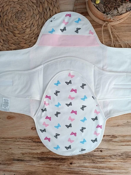 Eterelle Yenidoğan İlk Baharın Ceylanı Nakışlı Çıt Çıt Kapama Bebek Kundak Ekru - 5