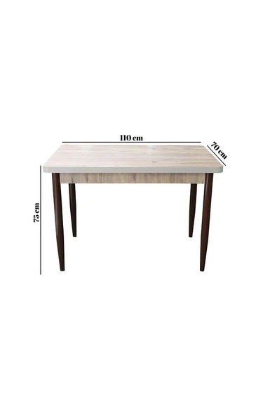 Yemek Masası Mdf 4 Kişilik 70x110cm Kaliteli Sabit Mutfak Masası Mobilya - 9