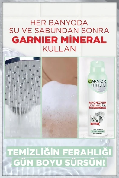 Garnier Mineral Magnezyum Ultra Kuru Sprey Deodorant - Resim 3