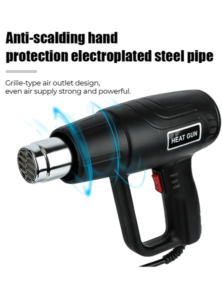 Rowermax Sıcak Hava Tabancası 2000 Watt Çift Kademeli Termik Koruma Sıcak Hava Makinesi - 3