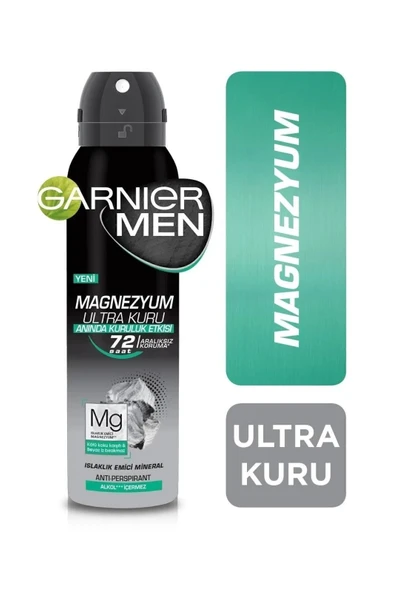 Garnier :garnier Men Magnezyum Ultra Kuru Sprey Deodorant Kategori: Deodorant ürün görseli