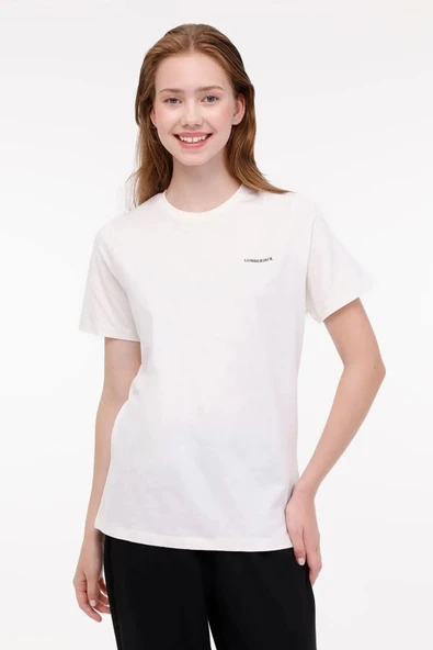 Lumberjack WB C Neck 11CT122 5FX Kadın Ekru Tişört 101931626 ürün görseli 1