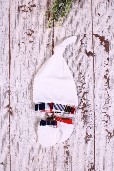 Eterelle Ekoseli Penguen Desenli Fularlı 5'li Erkek Hastane Çıkışı - Resim 4