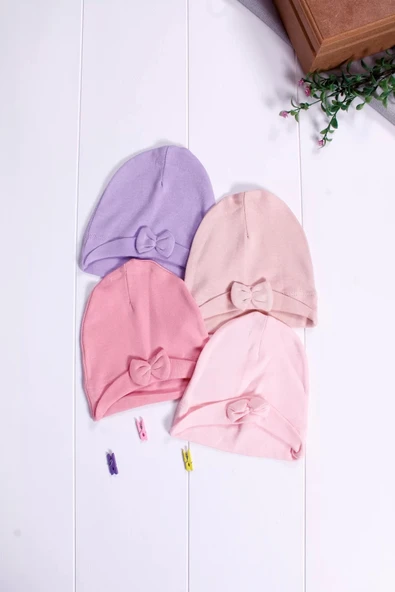 Eterelle Robası Astarlı Fiyonk Şapkalı Kız Bebek Tulum - 5