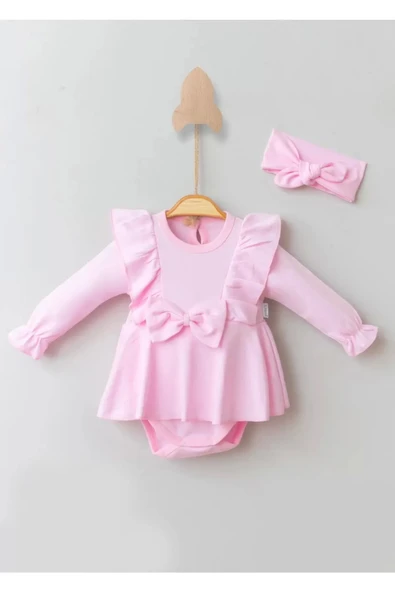 Eterelle Fiyonklu % 100 Pamuk Kız Bebek Romper
