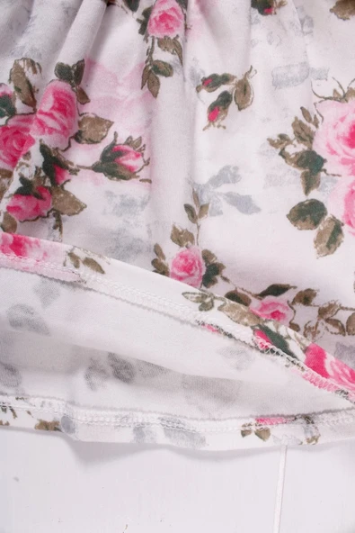 Eterelle Çiçek Desenli Fiyonk Bandanalı Kız Elbisesi - 5