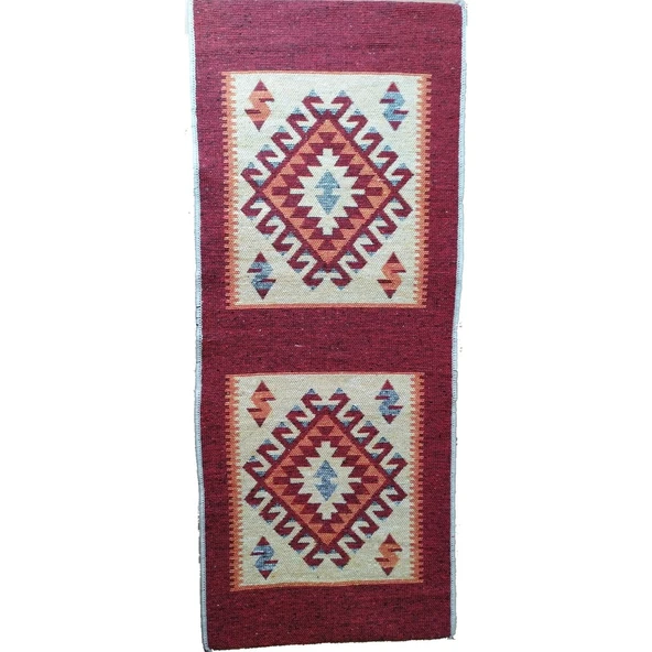Motosiklet. Elektrikli Bisiklet. Heybesi 2 Gözlü Kilim Çanta Küçük-Kırmızı - 2