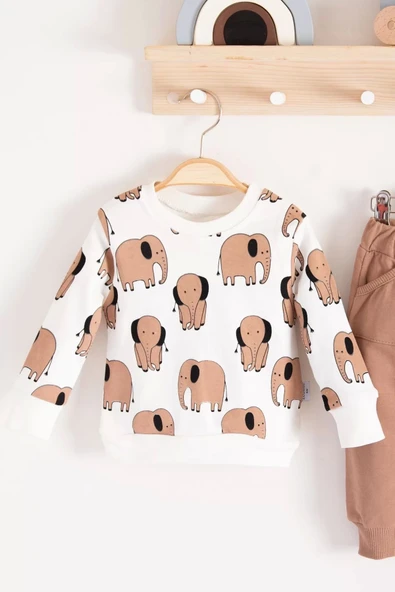 Eterelle Fil Desenli 2'li % 100 Pamuk Erkek Bebek Takımı - 2