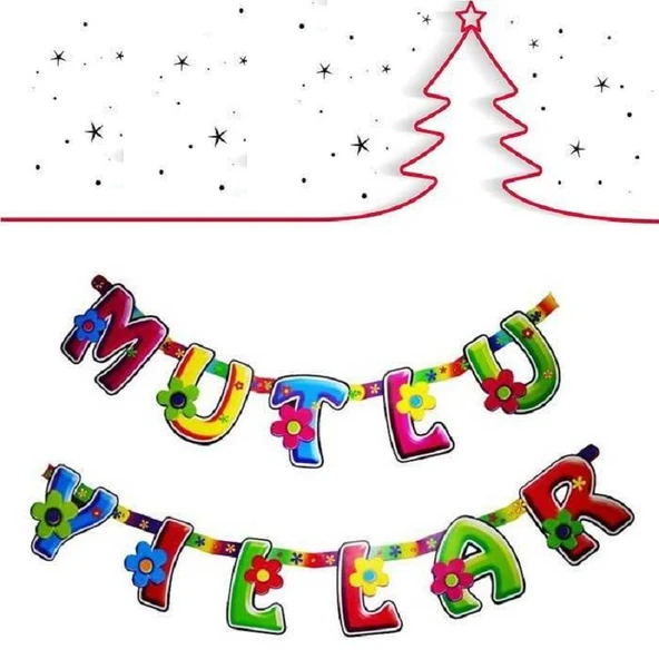 YILBAŞI SÜSLERİ MUTLU YILLAR YAZISI VİTRİN DEKOR SÜSLERİ NOEL SÜSLERİ CAM SÜSLERİ ürün görseli