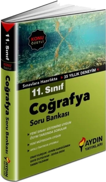 Aydın Yayınları 11. Sınıf Coğrafya Konu Özetli Soru Bankası ürün görseli 1