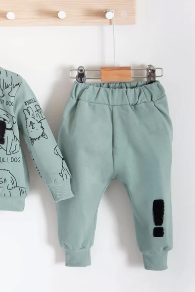 Eterelle Wow Nakışlı Pamuklu 2'li Erkek Bebek Takımı - Resim 3