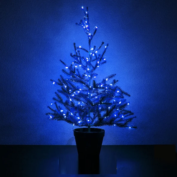 10 METRE MAVİ PİLLİ LED IŞIK MAVİ LED IŞIK MAVİ YILBAŞI AĞACI IŞIĞI MAVİ NOEL IŞIĞI 100 LEDLİ MAVİ LED IŞIK 100 LEDLİ PARLAK CANLI LED IŞIK - Resim 5