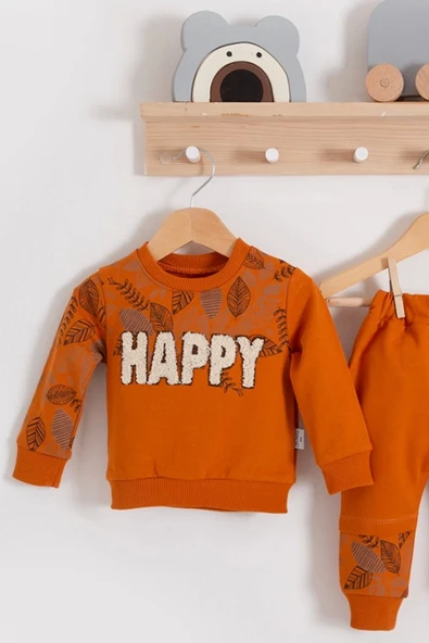Eterelle Happy Yaprak Desenli 2'li Erkek Bebek Takım - 2