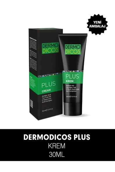 Dermodıcos Plus Krem 30 ml Ve Lekelerde (ÇAY AĞACI YAĞI / TEA TREE OIL - AZELAİK ASİT)